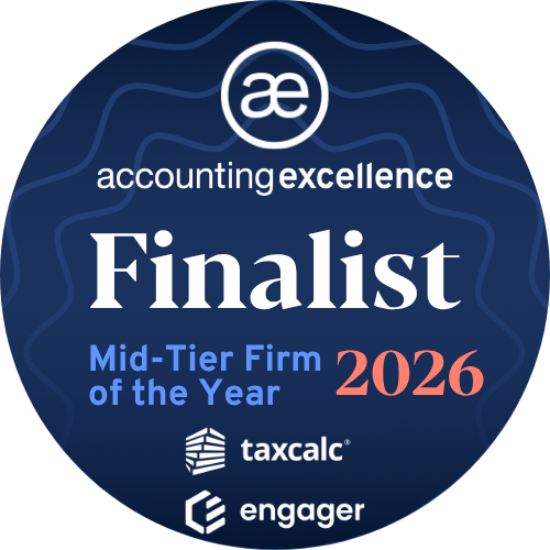 Finalist — Mid-Tier Firm of the Year (2026) Accounting Excellence Awards 2026 — Finalist, Mid-Tier Firm of the Year